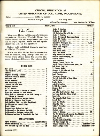 Fall 1975 Table of Contents