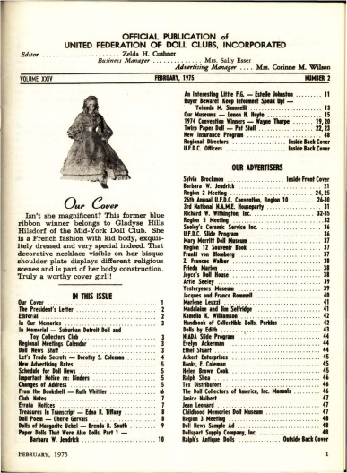 Spring 1975 Table of Contents