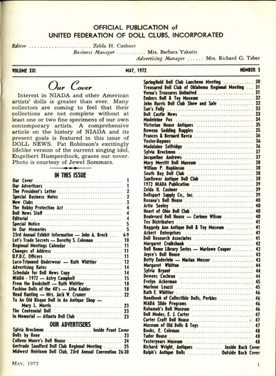 Summer 1972 Table of Contents
