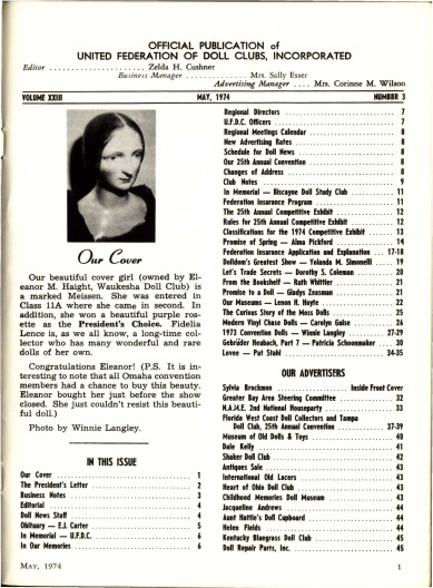 Summer 1974 Table of Contents