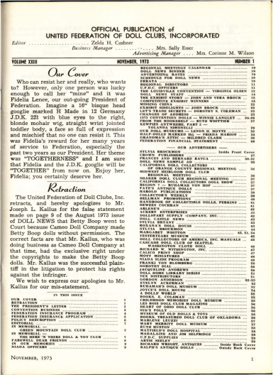 Winter 1973 Table of Contents