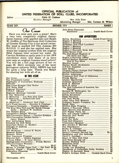 Winter 1974 Table of Contents